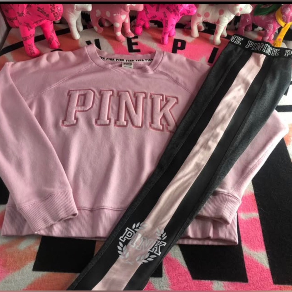 Victoria's Secret PINK Crewneck Sweatshirt and Matching Leggings